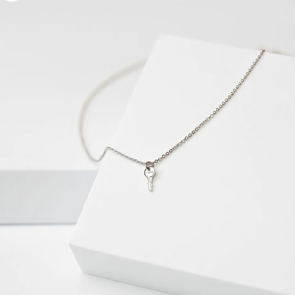 The Giving Keys Silver “Believe” Key Necklace
